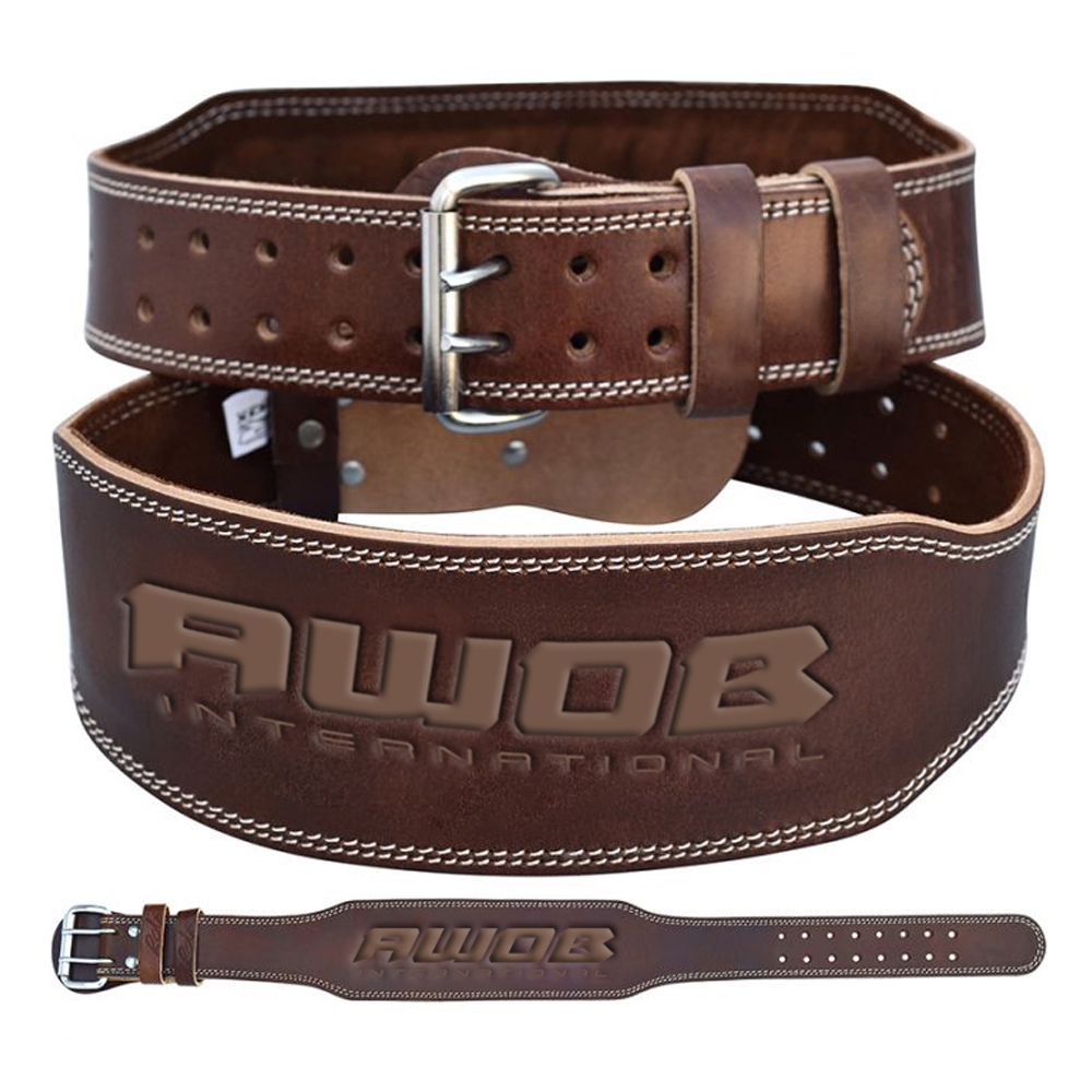 Weight lifting leather belt 4inch