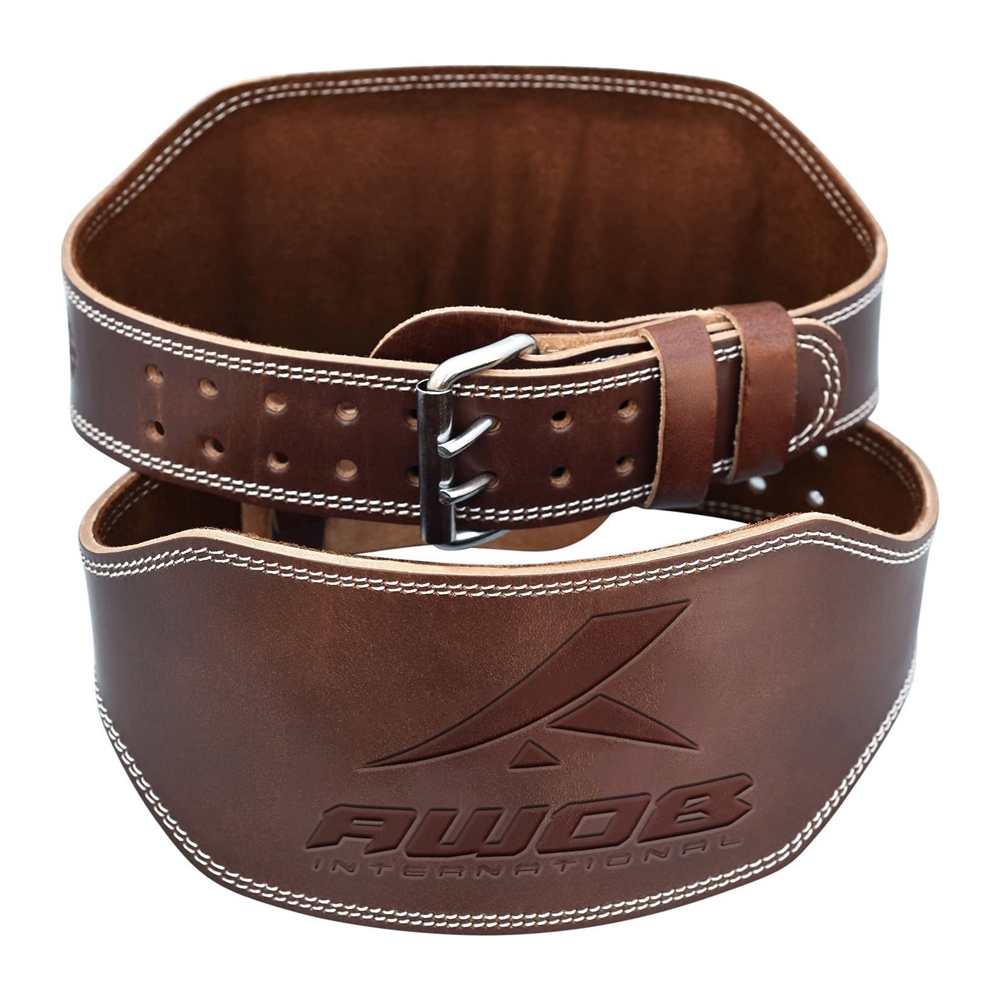 Weight lifting leather belt 6inch