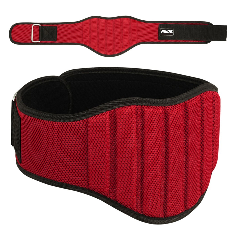 Weight lifting mesh belt